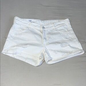 H&M White Jean‎ Shorts Classic Style Size 10
